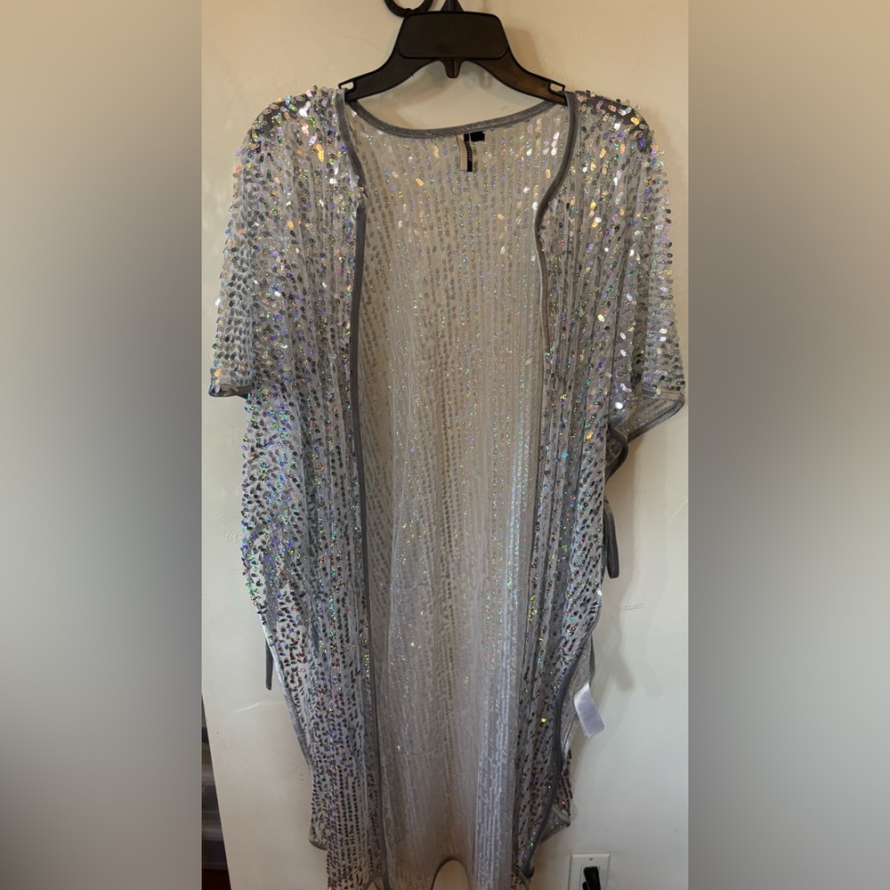 Topshop Silver Sequin Cover up